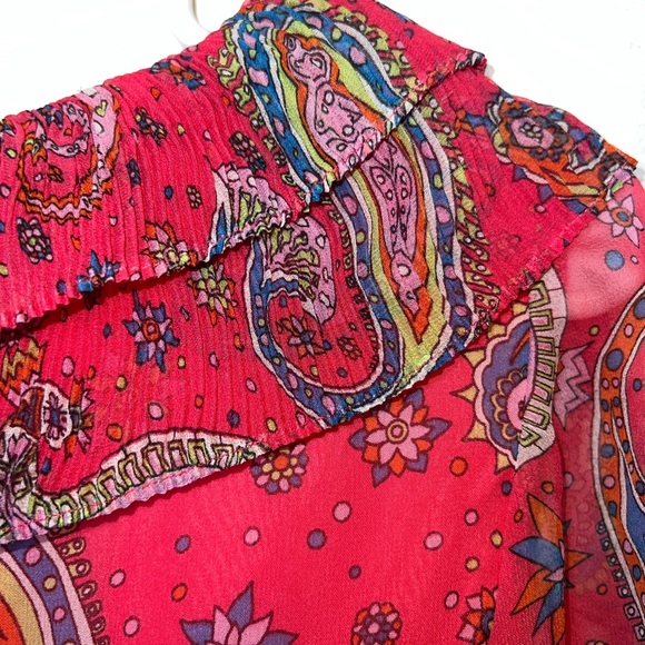 Betsy Johnson silk pink paisley dress - Picture 7 of 17